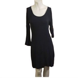 GAP Navy Blue Scoop Knit Sweater Dress With Long Sleeves Size Small